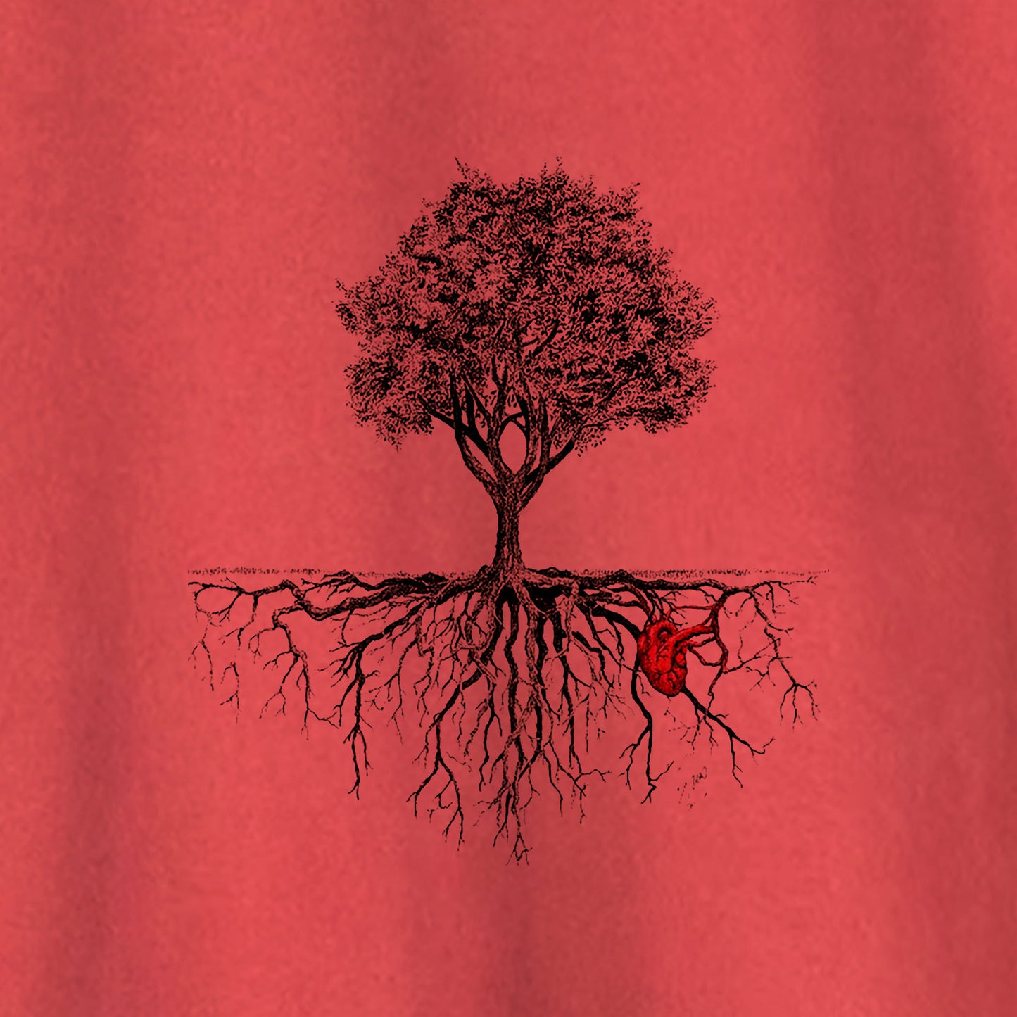 Camiseta Amazônia ISC ÁRVORE CORAÇÃO DA NATUREZA - VERMELHO ESTONADO - cód 0036