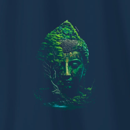 Camiseta Amazônia BUDA FLORESTA - AZUL MARINHO - cód 0910