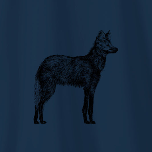 Camiseta Amazônia CHAPADA DOS VEADEIROS - LOBO GUARÁ - AZUL ESCURO - cód 10005