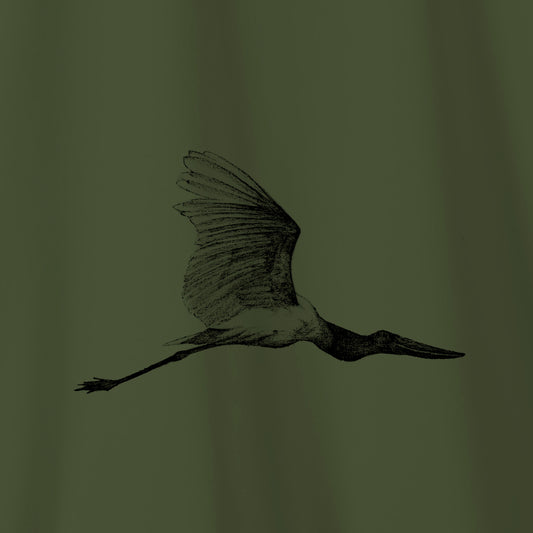 Camiseta Amazônia PANTANAL - TUIUIÚ - VERDE ESCURO - cód 10009