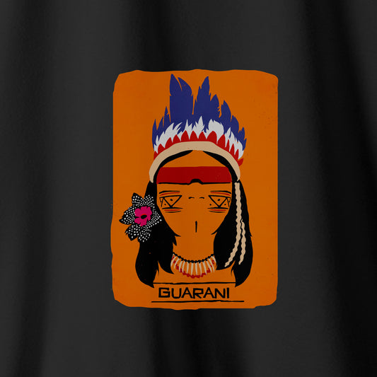 Camiseta Amazônia ORIGENS GUARANI - PRETO - cód 10576