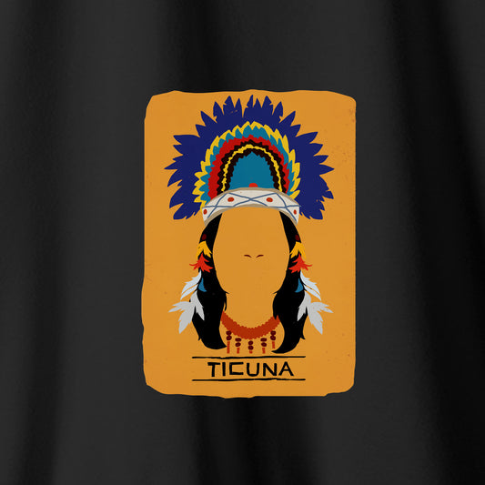 Camiseta Amazônia ORIGENS TICUNA - PRETO - cód 10580