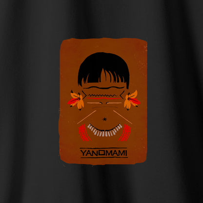 Camiseta Amazônia ORIGENS YANOMAMI - PRETO - cód 10583