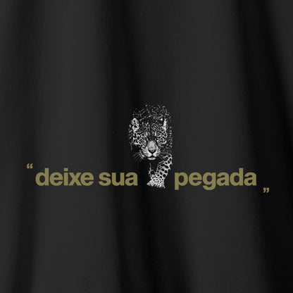 Camiseta Amazônia ONÇAFARI DEIXE SUA PEGADA - PRETO - cód 2075