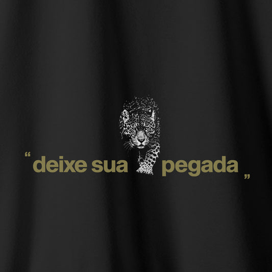Camiseta Amazônia ONÇAFARI DEIXE SUA PEGADA - PRETO - cód 2075