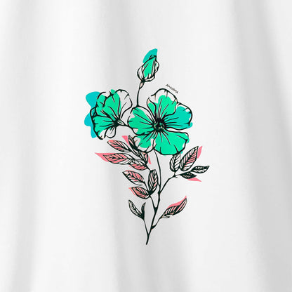 Camiseta Amazônia LINE FLOWER – BRANCO - cód 2092