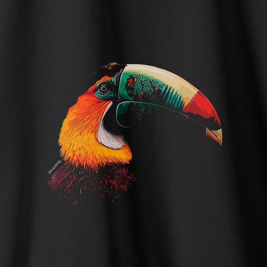 Camiseta Amazônia COLOR FAUNA - PRETO - cód 2096