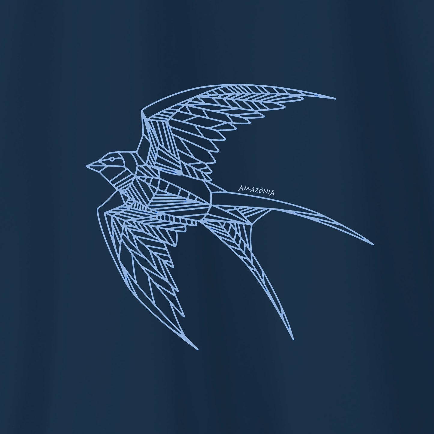 Camiseta Amazônia ANDORINHA LINHAS - AZUL MARINHO - cód 2109