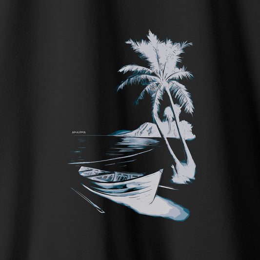 Camiseta Amazônia PRAIA DESERTA - PRETO - cód 2124