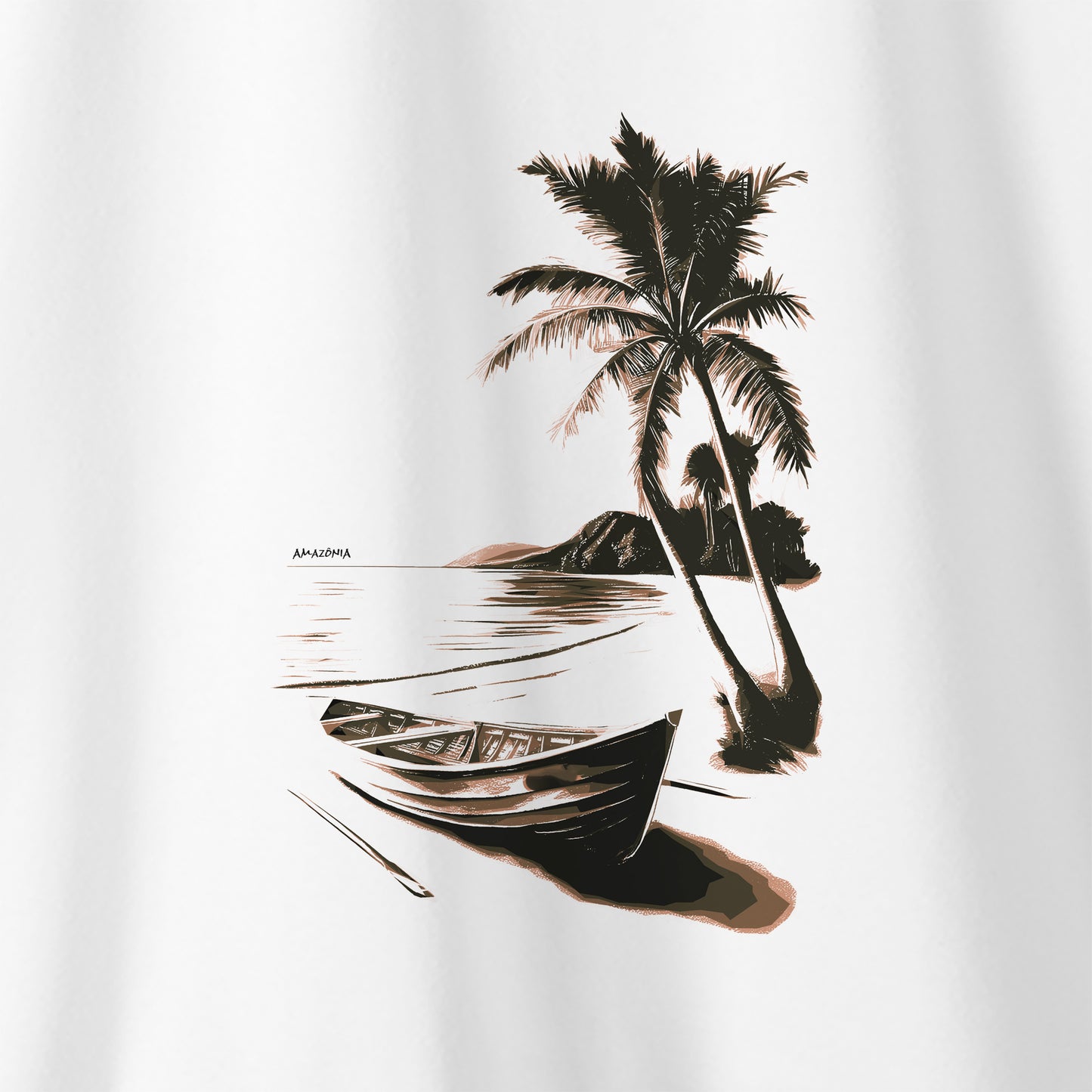 Camiseta Amazônia PRAIA DESERTA - BRANCO - cód 2124