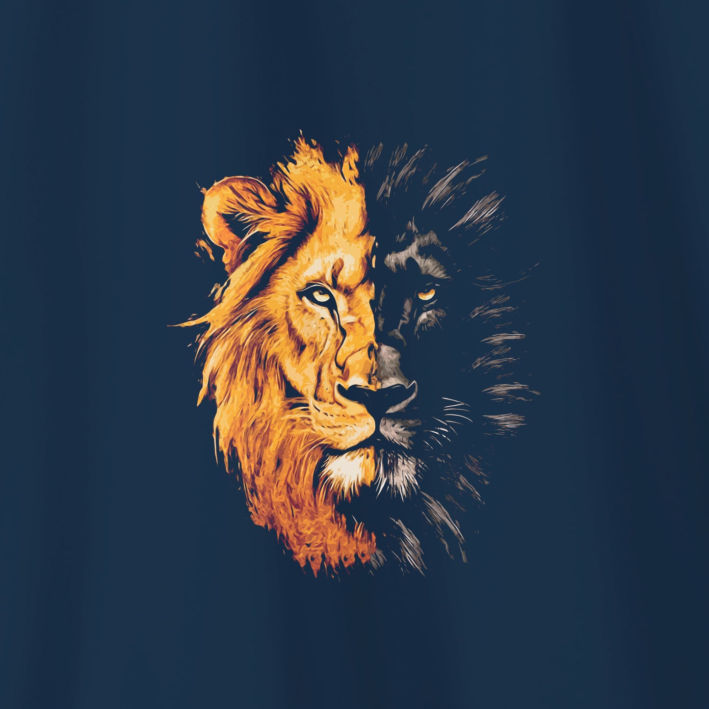 Camiseta Amazônia ON OFF LION - AZUL MARINHO - cód 2126