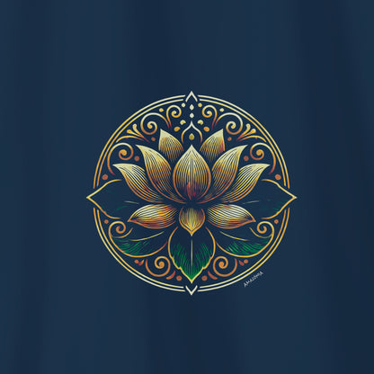 Camiseta Amazônia LOTUS MANDALA - AZUL MARINHO - cód 2127