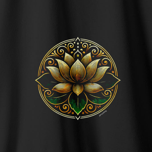Camiseta Amazônia LOTUS MANDALA - PRETO - cód 2127