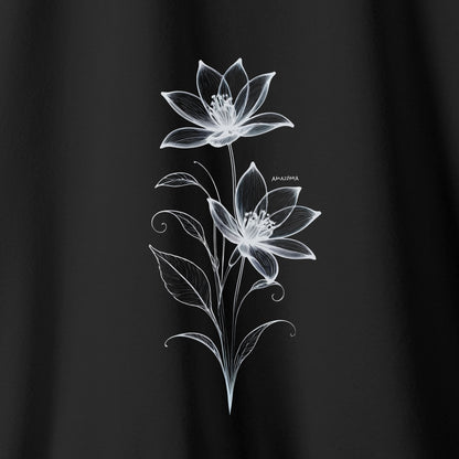 Camiseta Amazônia LINHAS FLOR - PRETO - cód 2128