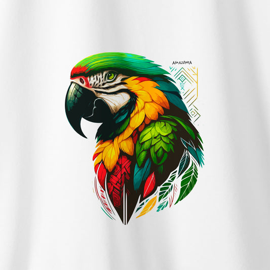 Camiseta Amazônia COLOR MACAW - BRANCO - cód 2131