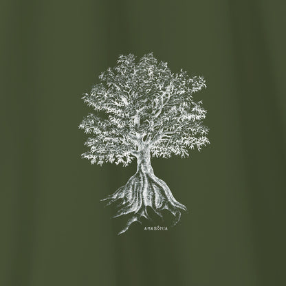 Camiseta Amazônia SUMAÚMA - VERDE ESCURO - cód 2139