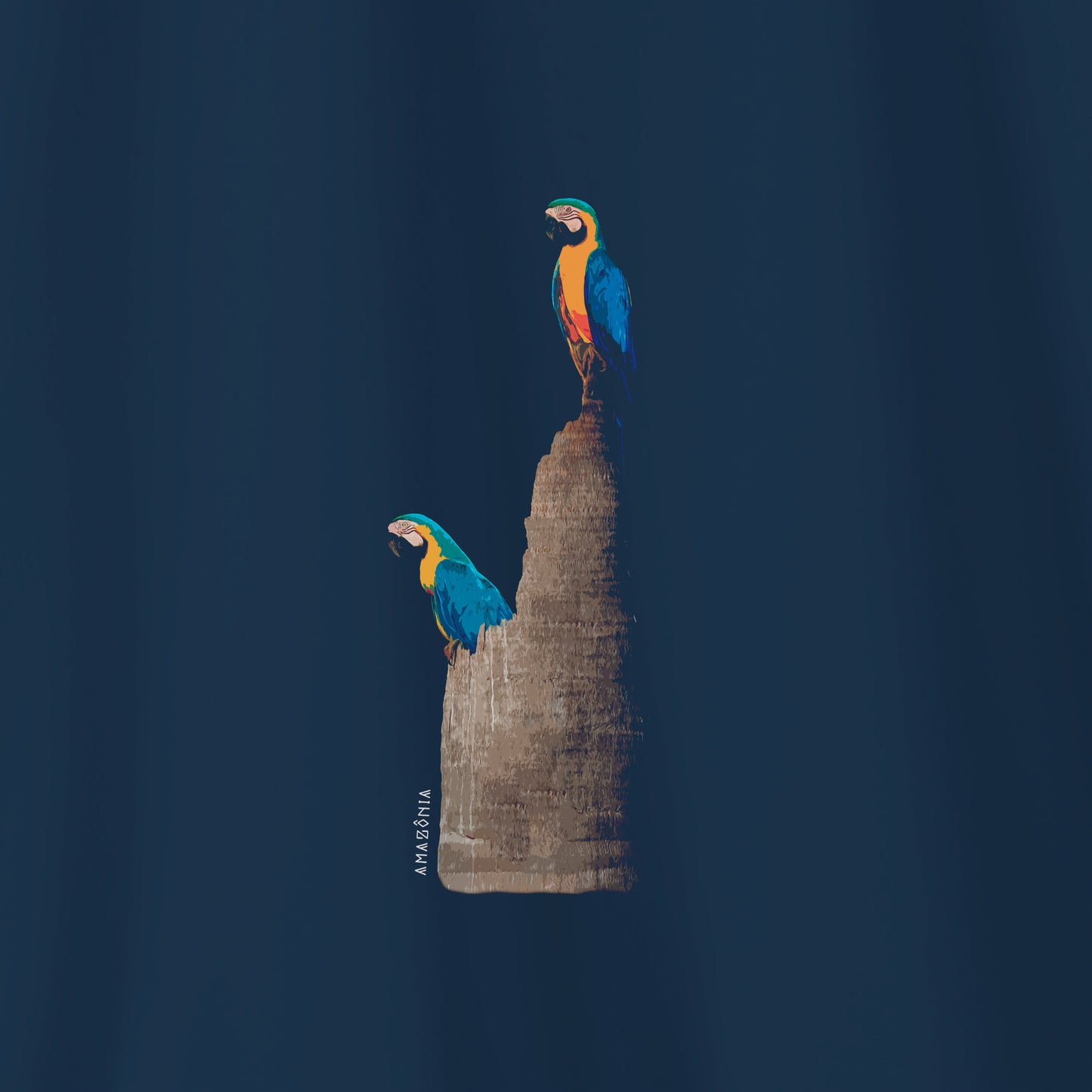 Camiseta Amazônia TRONCO ARARA - AZUL MARINHO - cód 2147