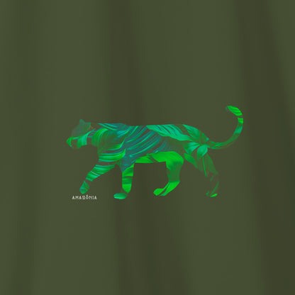 Camiseta Amazônia FAUNA FLORA - VERDE ESCURO - cód 2150