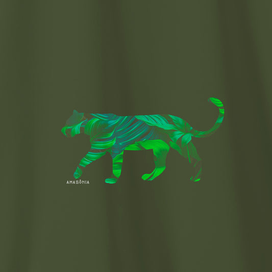 Camiseta Amazônia FAUNA FLORA - VERDE ESCURO - cód 2150