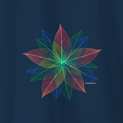 Camiseta Amazônia ARTE FOLHA - AZUL MARINHO - cód 2151