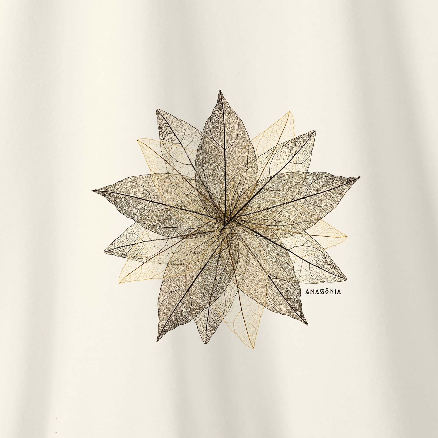 Camiseta Amazônia ARTE FOLHA - OFF WHITE - cód 2151