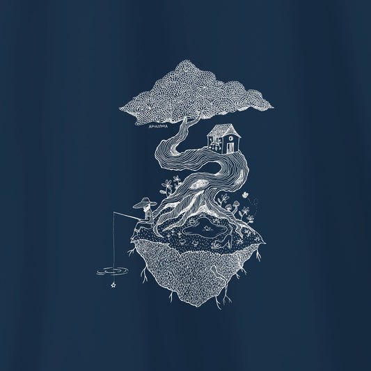 Camiseta Amazônia SONHOS À LINHA - AZUL MARINHO - cód 2155