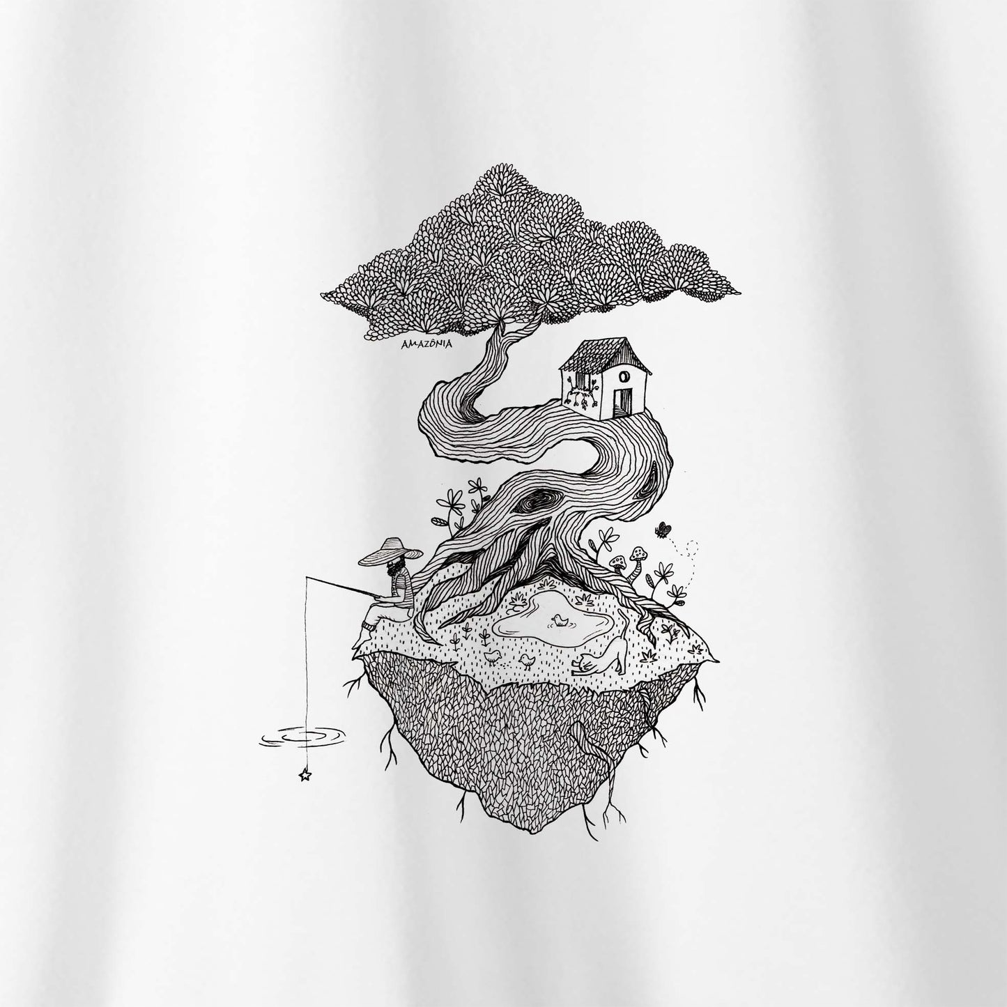 Camiseta Amazônia SONHOS À LINHA - BRANCO - cód 2155