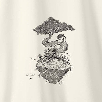 Camiseta Amazônia SONHOS À LINHA - OFF WHITE - cód 2155
