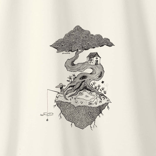 Camiseta Amazônia SONHOS À LINHA - OFF WHITE - cód 2155