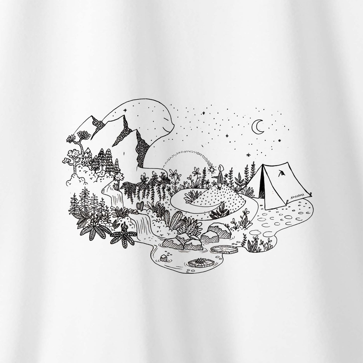 Camiseta Amazônia GUARDIÃO DA FLORESTA - BRANCO - cód 2157