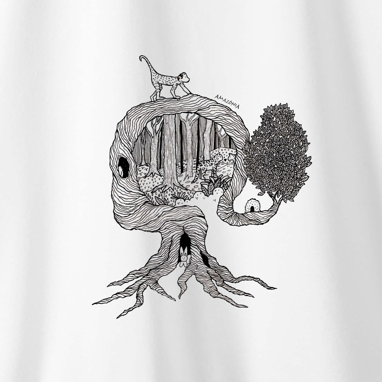 Camiseta Amazônia UMA ÁRVORE MIL VIDAS - BRANCO - cód 2158