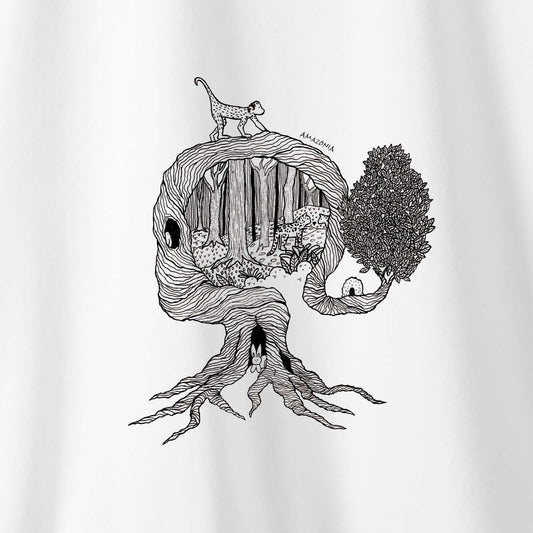 Camiseta Amazônia UMA ÁRVORE MIL VIDAS - BRANCO - cód 2158