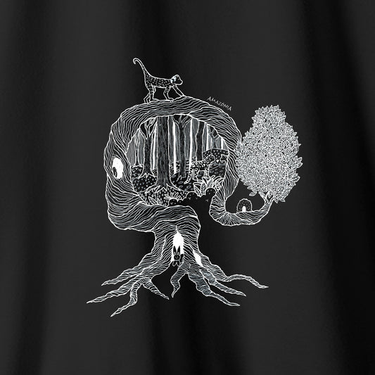Camiseta Amazônia UMA ÁRVORE MIL VIDAS - PRETO - cód 2158
