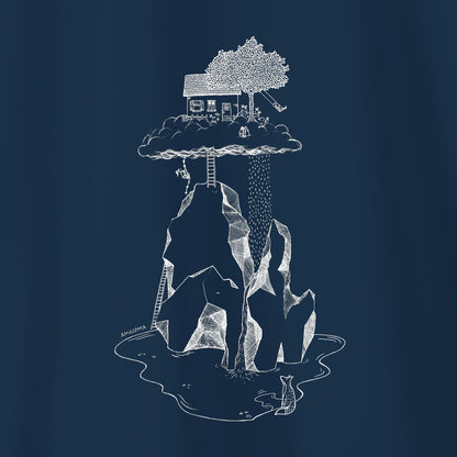 Camiseta Amazônia CASINHA NAS ALTURAS - AZUL MARINHO - cód 2159