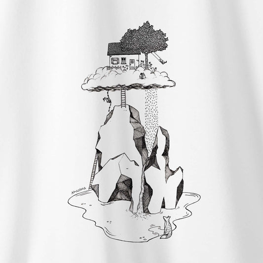Camiseta Amazônia CASINHA NAS ALTURAS - BRANCO - cód 2159