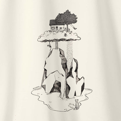 Camiseta Amazônia CASINHA NAS ALTURAS - OFF WHITE - cód 2159