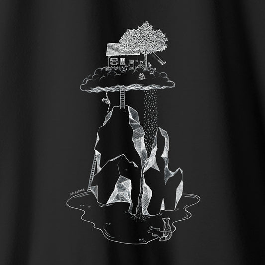 Camiseta Amazônia CASINHA NAS ALTURAS - PRETO - cód 2159