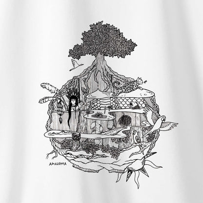 Camiseta Amazônia MINI MUNDOS - BRANCO - cód 2160