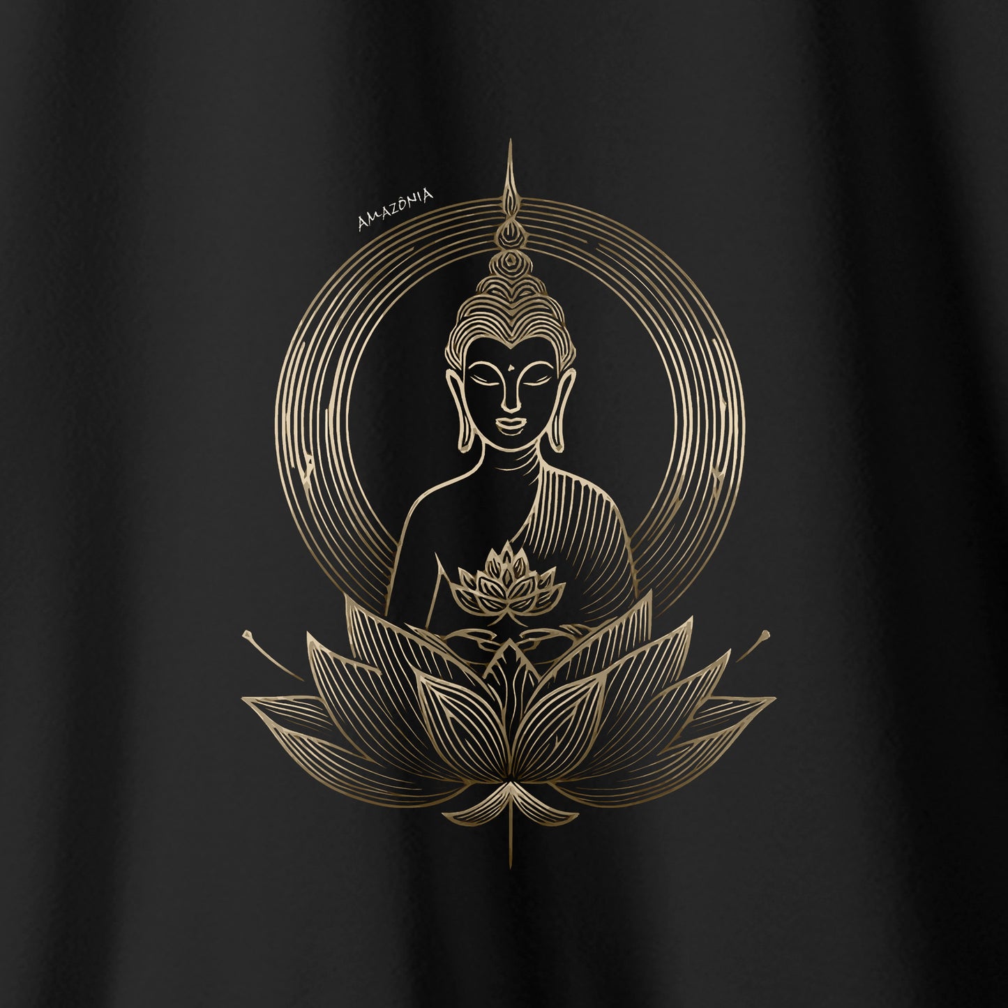Camiseta Amazônia LOTUS BUDA - PRETO - cód 2168