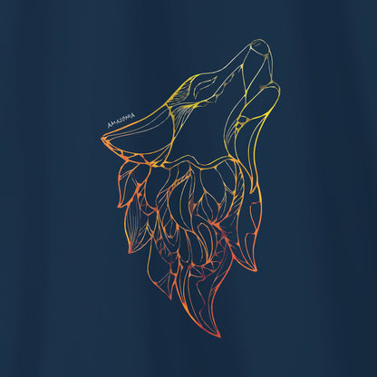 Camiseta Amazônia LOBO UIVANDO – AZUL MARINHO - cód 2175