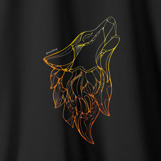 Camiseta Amazônia LOBO UIVANDO – PRETO - cód 2175