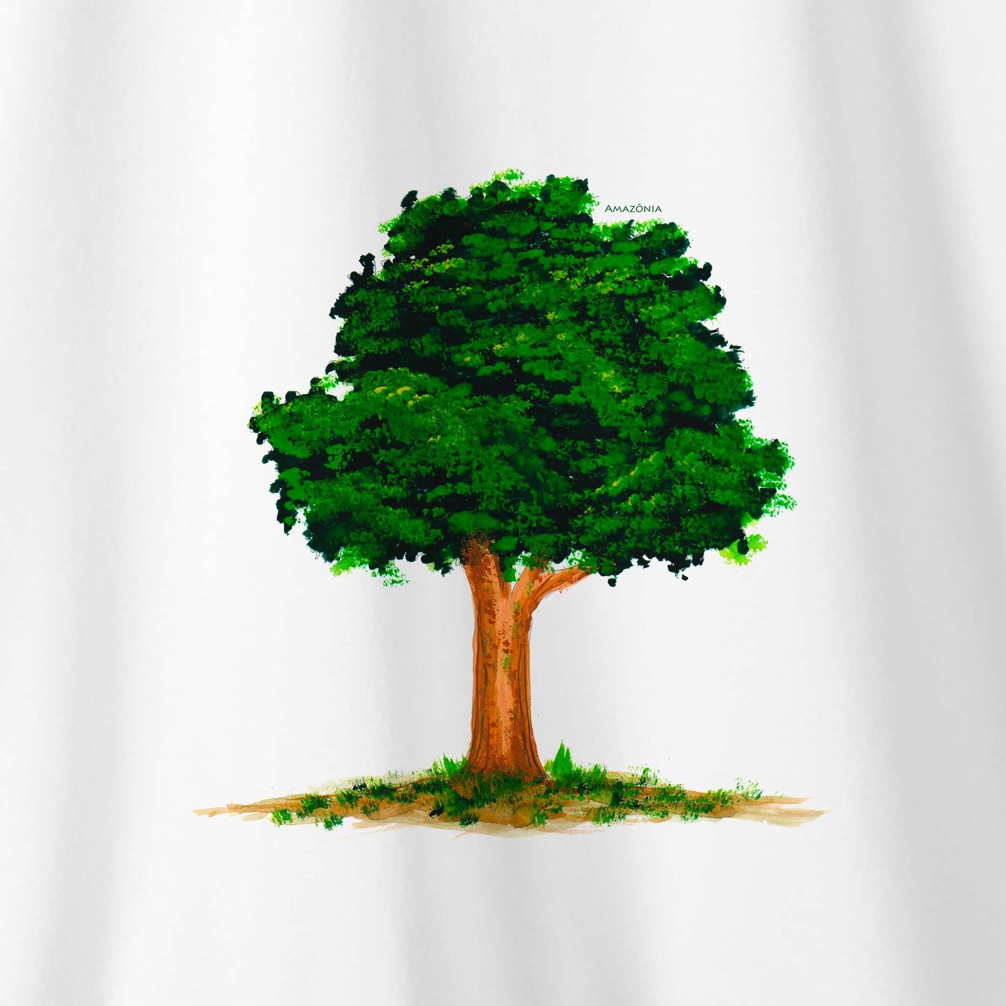 Camiseta Amazônia AQUARELA LOGO – BRANCO - cód 2195