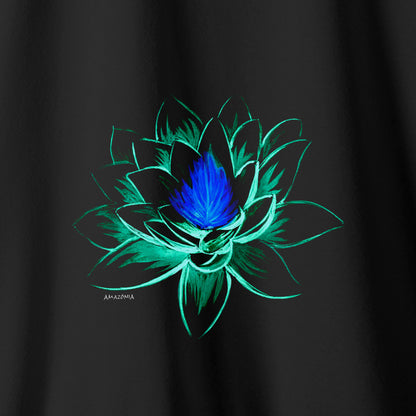 Camiseta Amazônia NEON FLOWER - PRETO - cód 2197