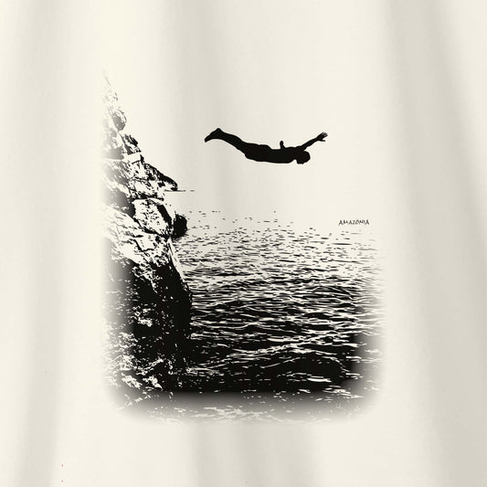 Camiseta Amazônia CLIFF DIVING - OFF WHITE - cód 2198