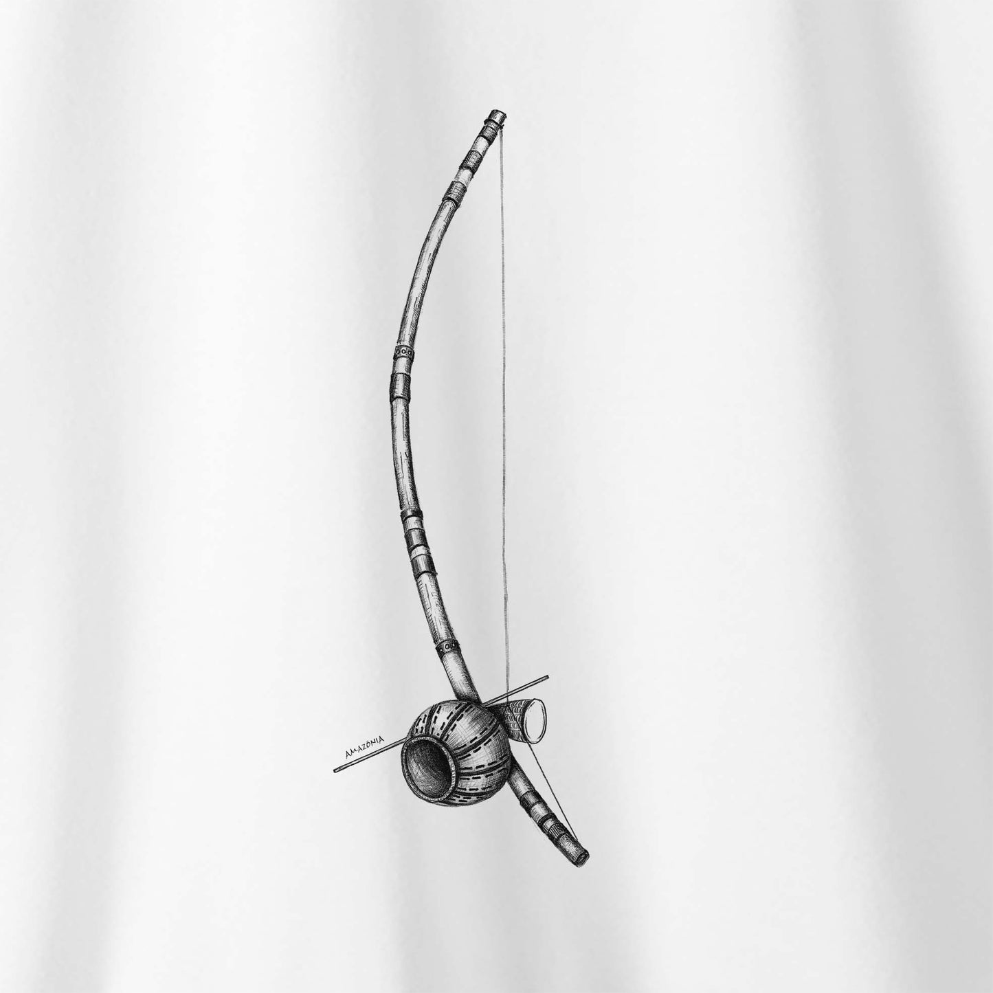 Camiseta Amazônia BERIMBAU - BRANCO - cód 2199