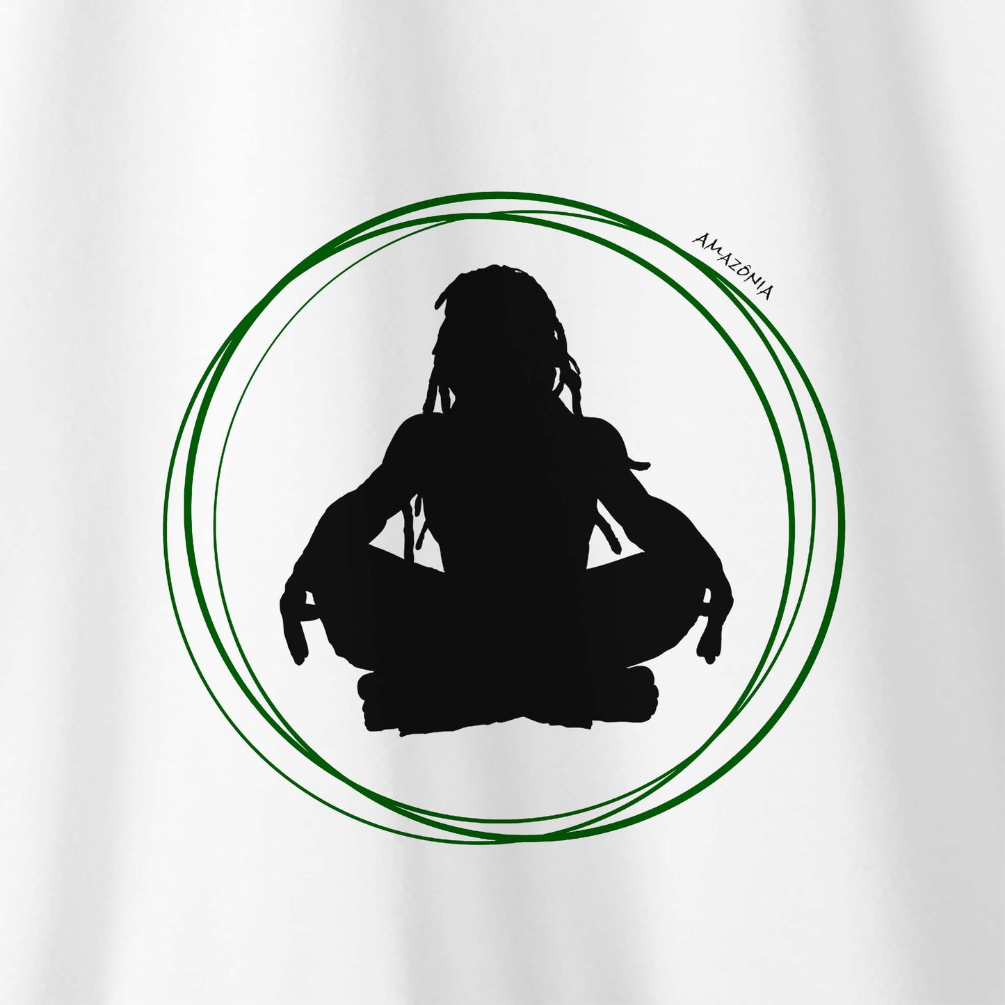 Camiseta Amazônia MEDITAÇÃO - BRANCO - cód 2204