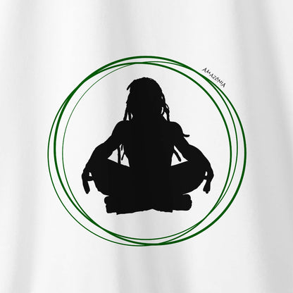 Camiseta Amazônia MEDITAÇÃO - BRANCO - cód 2204