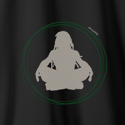 Camiseta Amazônia MEDITAÇÃO - PRETO - cód 2204