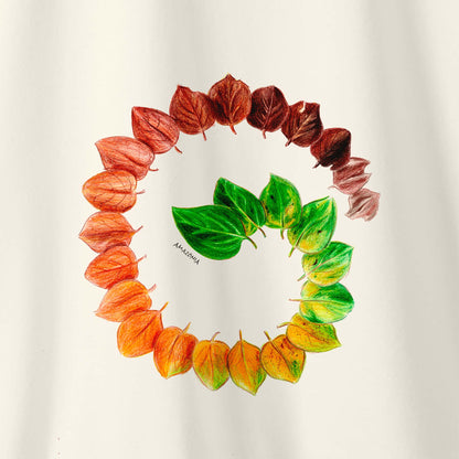 Camiseta Amazônia ESTAÇŌES FOLHAS – OFF WHITE - cód 2205