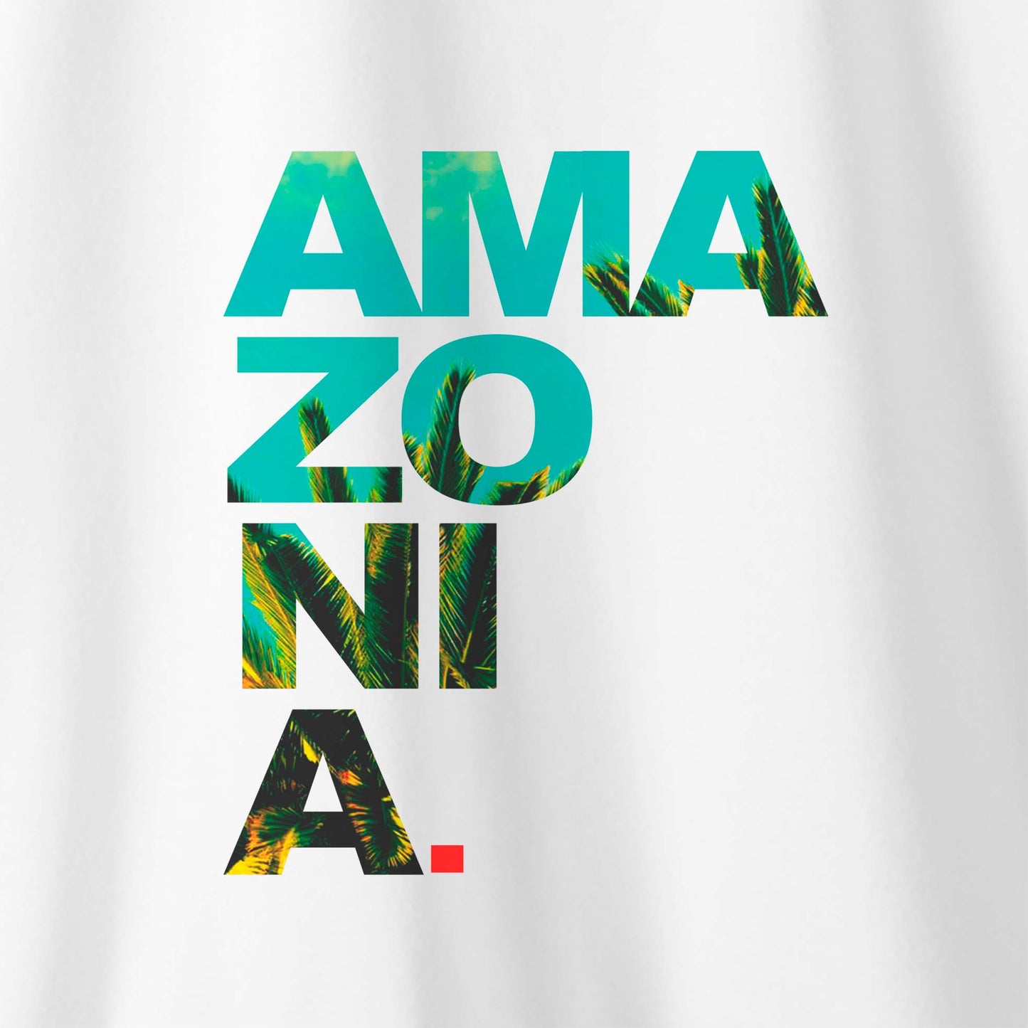 Camiseta Amazônia ESCRITO AMAZÔNIA – BRANCO - cód 2208
